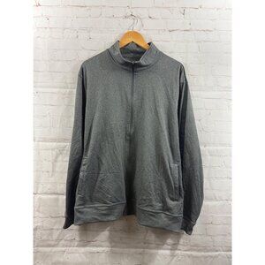 BCG Fleece Jacket Mens Size XL Gray Black Race Stripe Full Zip Active Wear